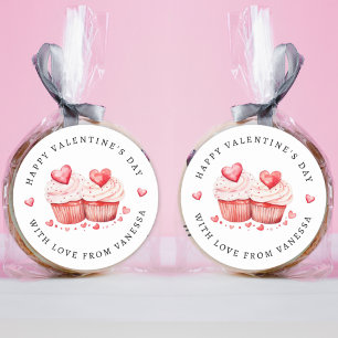 Happy Valentine's Day Sweet Cupcakes Aufkleber