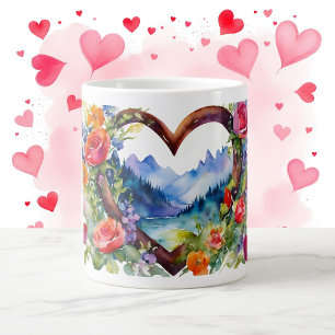 Happy Valentine's Day Sweet Erinnerungen of First Jumbo-Tasse