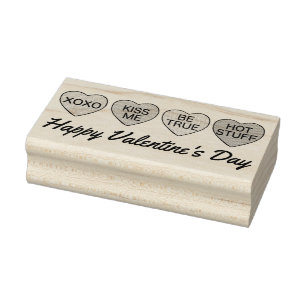 Happy Valentine's Day Sweet Valentine Candy Hearts Gummistempel