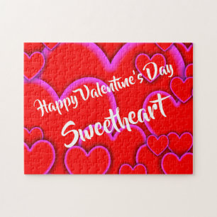Happy Valentines Day Sweetheart Romantische Sitte Puzzle