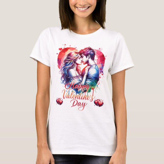 Happy Valentines Day T-Shirt (Vorderseite)