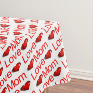 Happy Valentine's Day Tablecloth Liebe Mama Herz Tischdecke