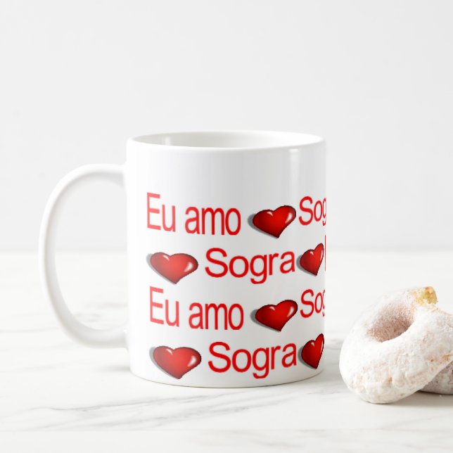 Happy Valentine's Day Tasse EU Amo Mi Sogra (Mit Donut)