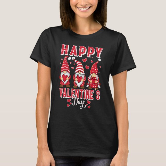 Happy Valentines Day Three Gnomies Best Friends Ma T-Shirt (Vorderseite)