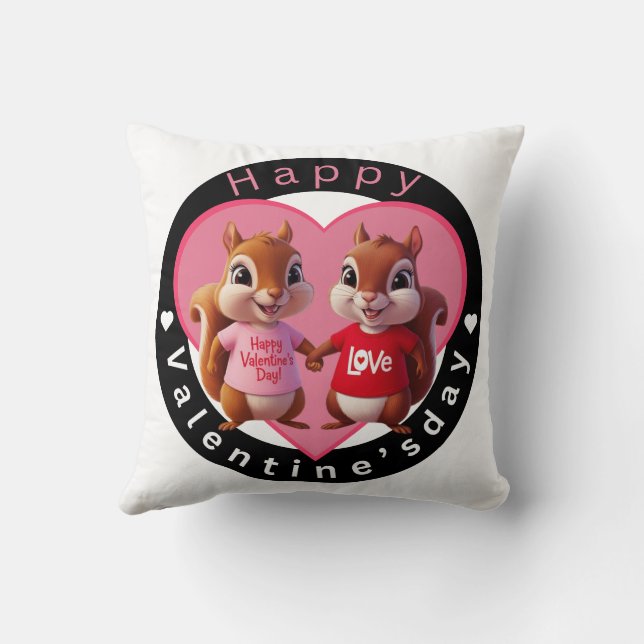 Happy Valentine's day throw pillow Kissen (Rückseite)