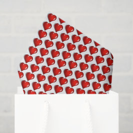 Happy Valentine's Day Tissue Paper Red Hearts Seidenpapier