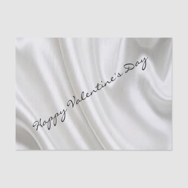 Happy Valentine's Day Tissue Silver Seidenpapier (Vorderseite)