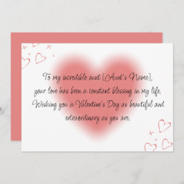 Happy Valentines Day to My Tante Feiertagskarte