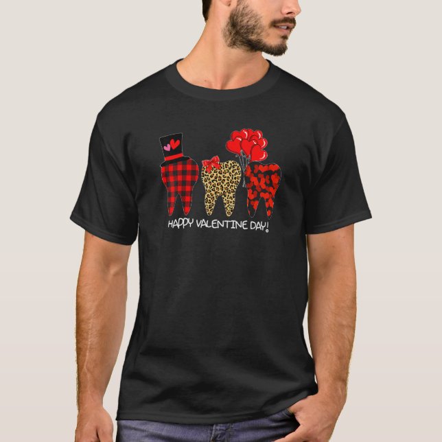 Happy Valentines Day Tooth Dentist Valentine Denta T-Shirt (Vorderseite)