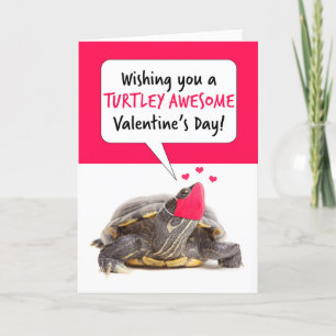 Happy Valentine's Day Turtle in Covid Gesichtsmask Feiertagskarte