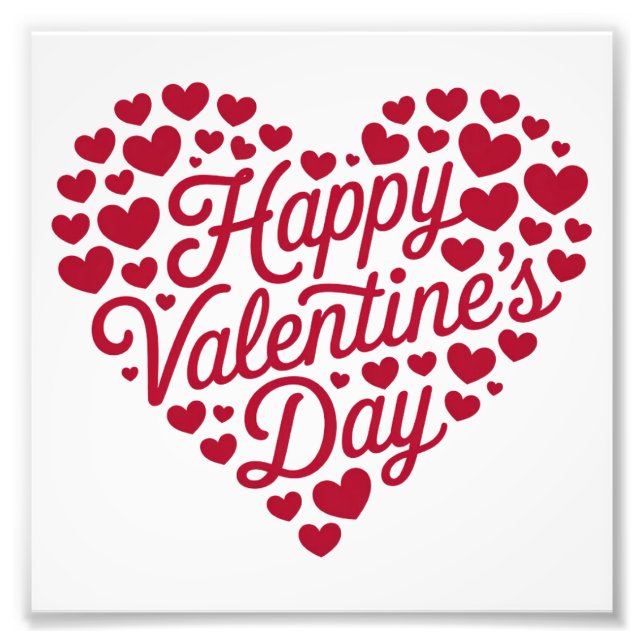 Happy Valentines Day Valentine Liebe Herz Fotodruck