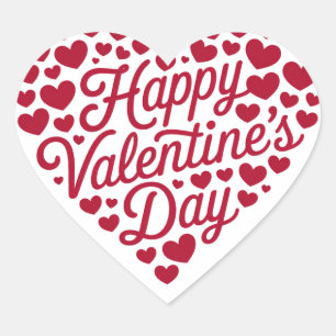 Happy Valentines Day Valentine Liebe Herz Herz-Aufkleber
