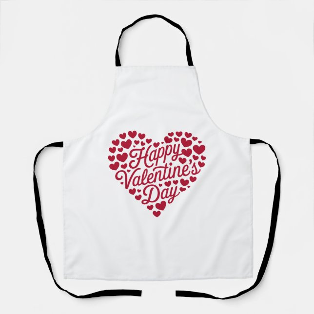 Happy Valentines Day Valentine Liebe Herz Schürze (Vorderseite)