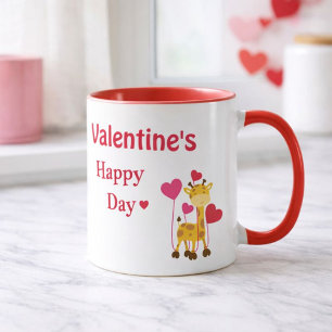 Happy Valentine's Day Vater Safari Thema Tasse