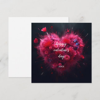 Happy Valentine's Day - Vibrant Pink Heart Karte