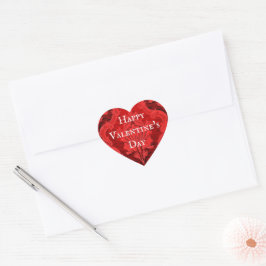 Happy Valentine's Day Vintag Heart Sticker