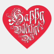 Happy Valentine's Day weiß rot whimsical romantisc