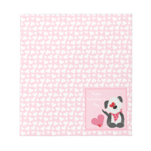 Happy Valentines Day Welppy Hearts Pink Notizblock