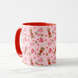 Happy Valentines Day Welsh Wire Fox Terrier Dogs Tasse