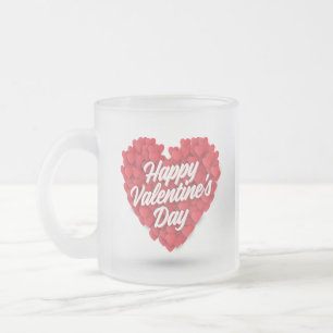 Happy Valentine's Day with Hearts Design-23056 Mattglastasse