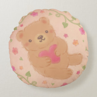 Happy Valentine's Day with Teddy Bear Rundes Kissen