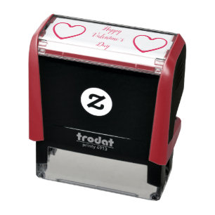 Happy Valentine's Day with Twin Hearts Permastempel