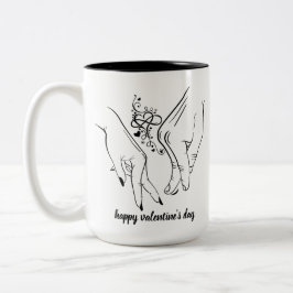 Happy Valentine's Day Zwei-Tone-Tasse Zweifarbige Tasse