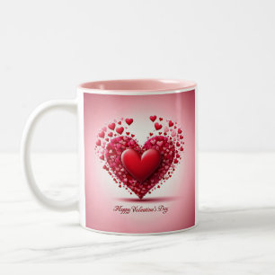 Happy Valentines Day Zweifarbige Tasse