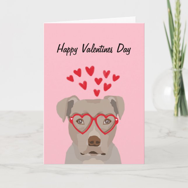 Happy Valentines - Fingerhund Feiertagskarte (Vorderseite)