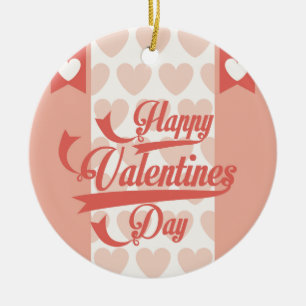 happy Valentines Keramikornament