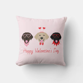 Happy Valentines Labrador Retriever Hunde Kissen