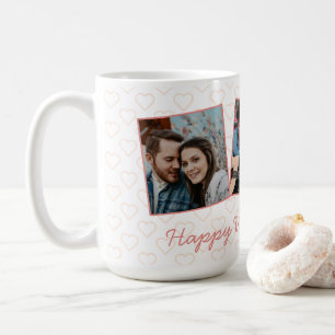 Happy Valentines Niedlich 3 Foto Herzmuster Kaffeetasse