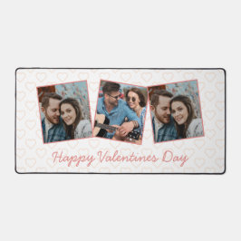 Happy Valentines Niedlich 3 Foto Herzmuster Schreibtischunterlage