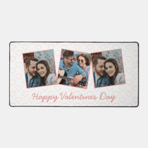 Happy Valentines Niedlich 3 Foto Herzmuster Schreibtischunterlage