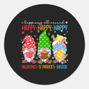 Happy Valentines St Patrick Oaster Happy Holiday G Runder Aufkleber