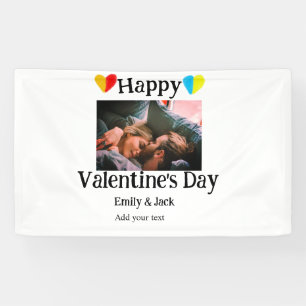 Happy valentine's Tag fügen Sie Pärchen Namen Foto Banner