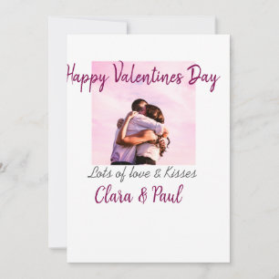 Happy Valentines Tag moderne Küsse Liebe Name p Einladung