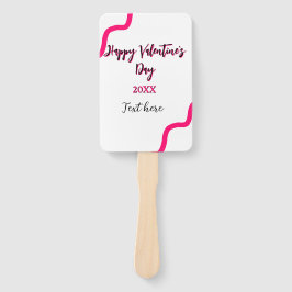 Happy Valentine's Tag rosa schwarze Spiralfett let Fächer