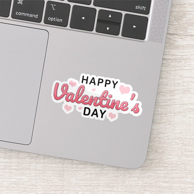 Happy Valentines Tagesaufkleber Aufkleber (Detail)