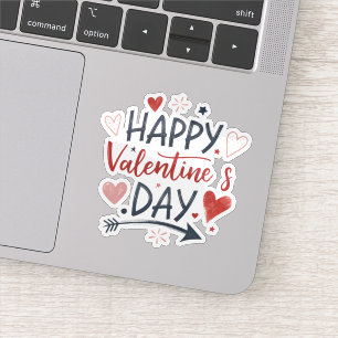 Happy Valentines Tagesaufkleber Aufkleber