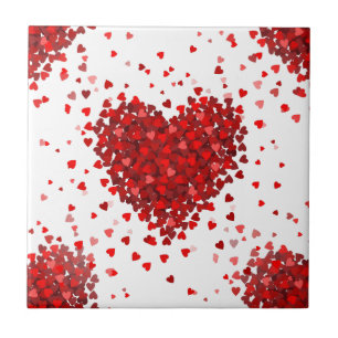 Happy Valentines Tagesherzen Fliese