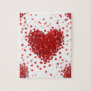 Happy Valentines Tagesherzen Puzzle