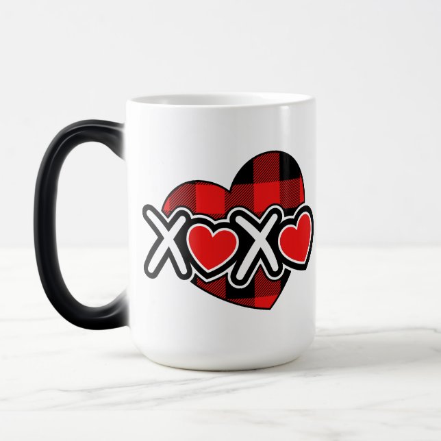 Happy valentine's xoxo Mug Verwandlungstasse (Links)