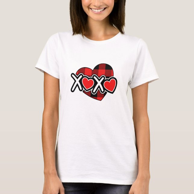 Happy valentine's xoxo white &red T-Shirt (Vorderseite)