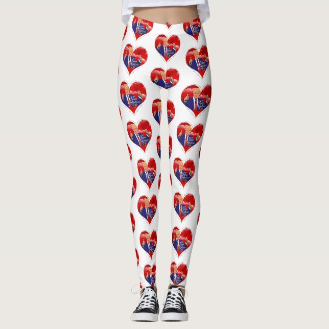 Happy Valentins Day Donald Trump Leggings (Vorderseite)