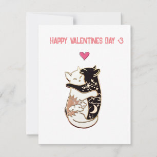 Happy Valentins Day niedlich Cat Holiday Card Feiertagskarte