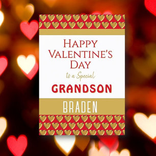 Happy Valentins Grandson-Karte Feiertagskarte