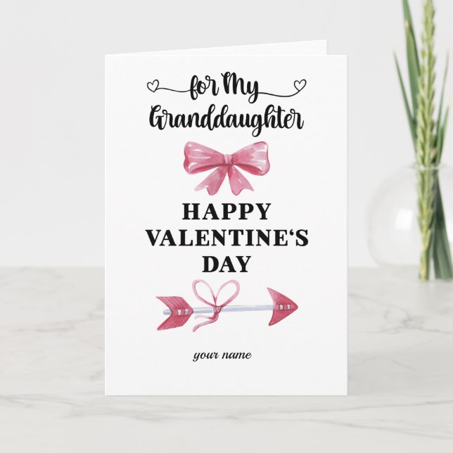 Happy Valentinstag Grandtochterkarte Feiertagskarte (Vorderseite)