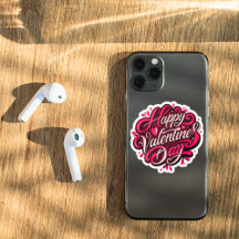 Happy Valentinstag Handschrift Design