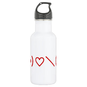 Happy Valentinstag / Japanische Emoticons Trinkflasche